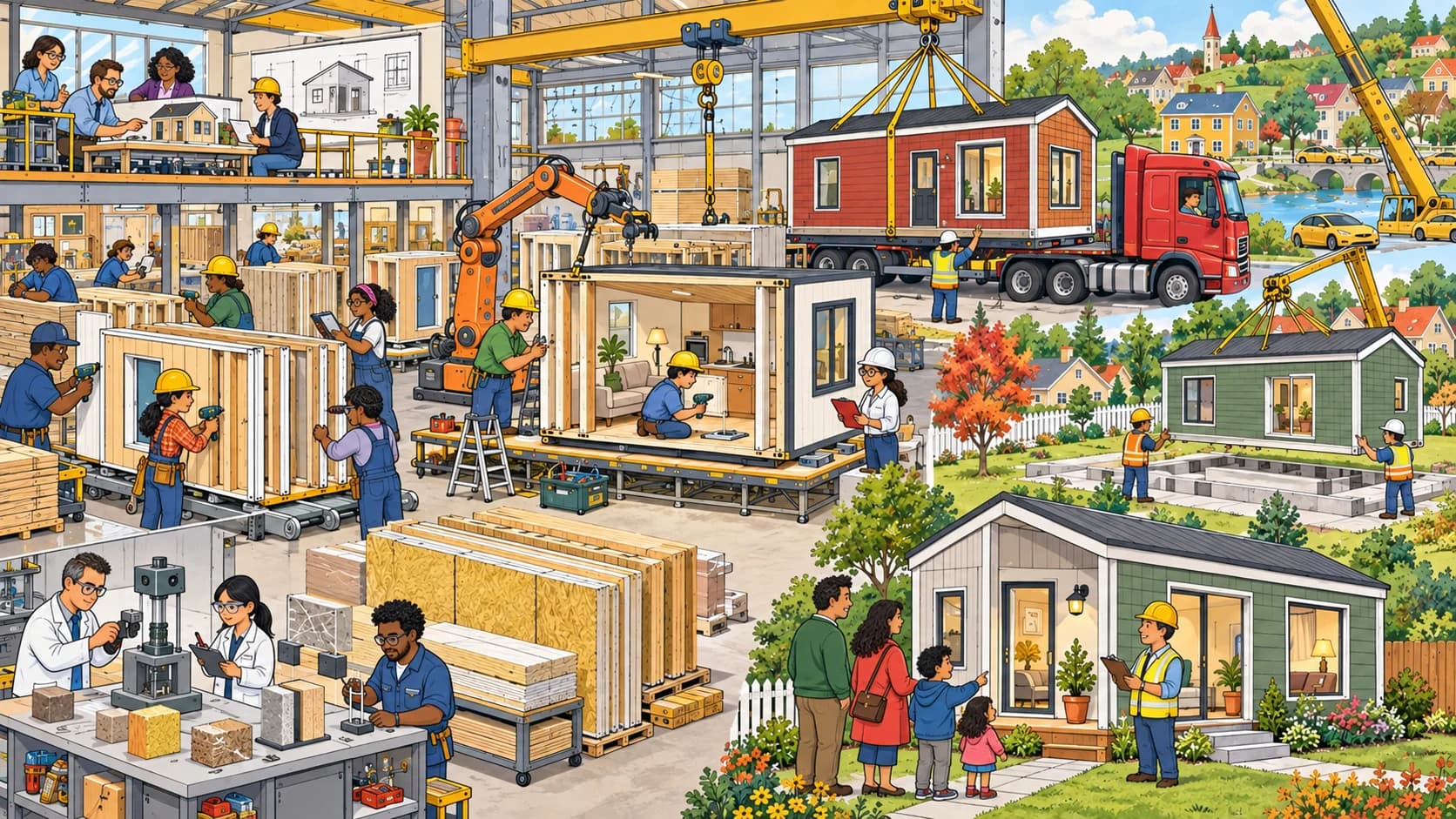 Modular homes built by craftspeople in a Massachusetts factory