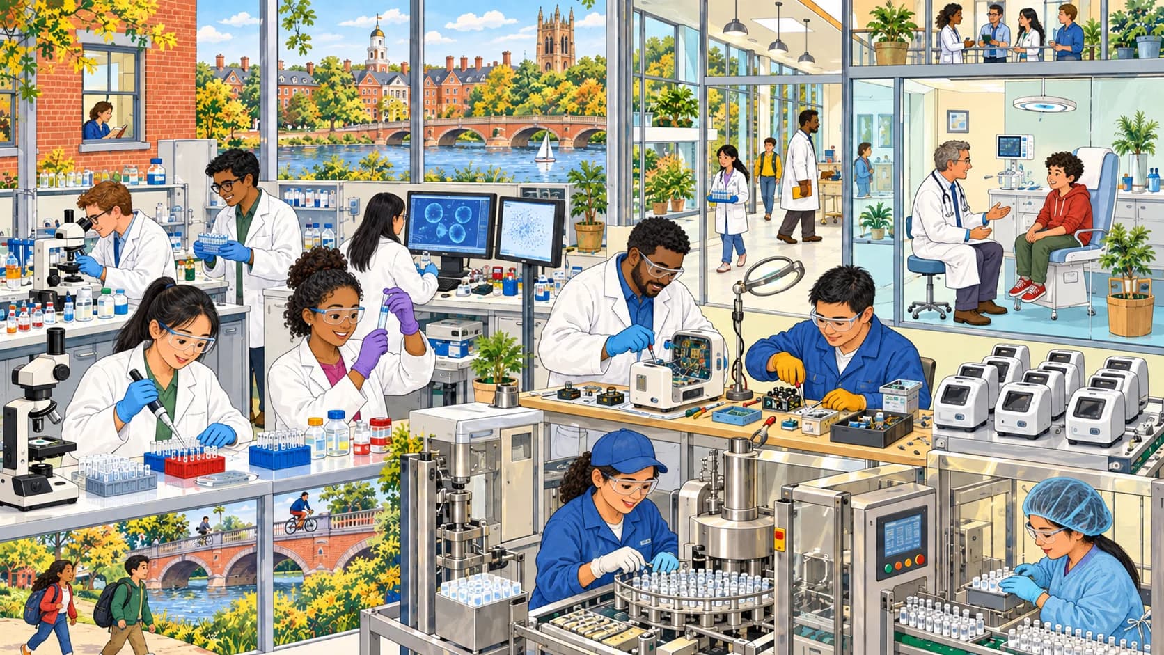 Biotech and healthcare teams develop medicines and medical devices