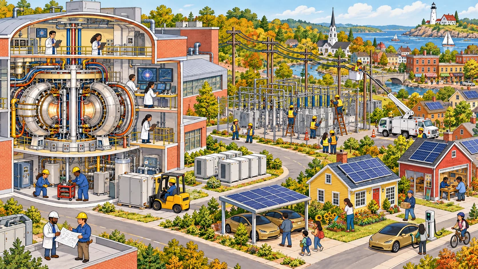 Fusion research, rooftop solar, batteries, and a modern grid power a Massachusetts town